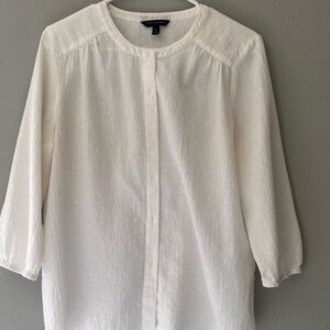White button up blouse